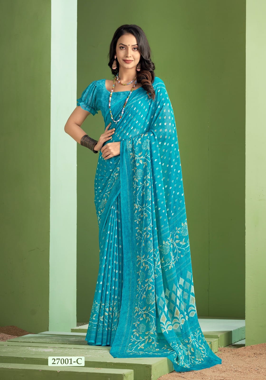 Star Chiffon 138 By Ruchi Printed Designer Chiffon Sarees Wholesalers In Delhi